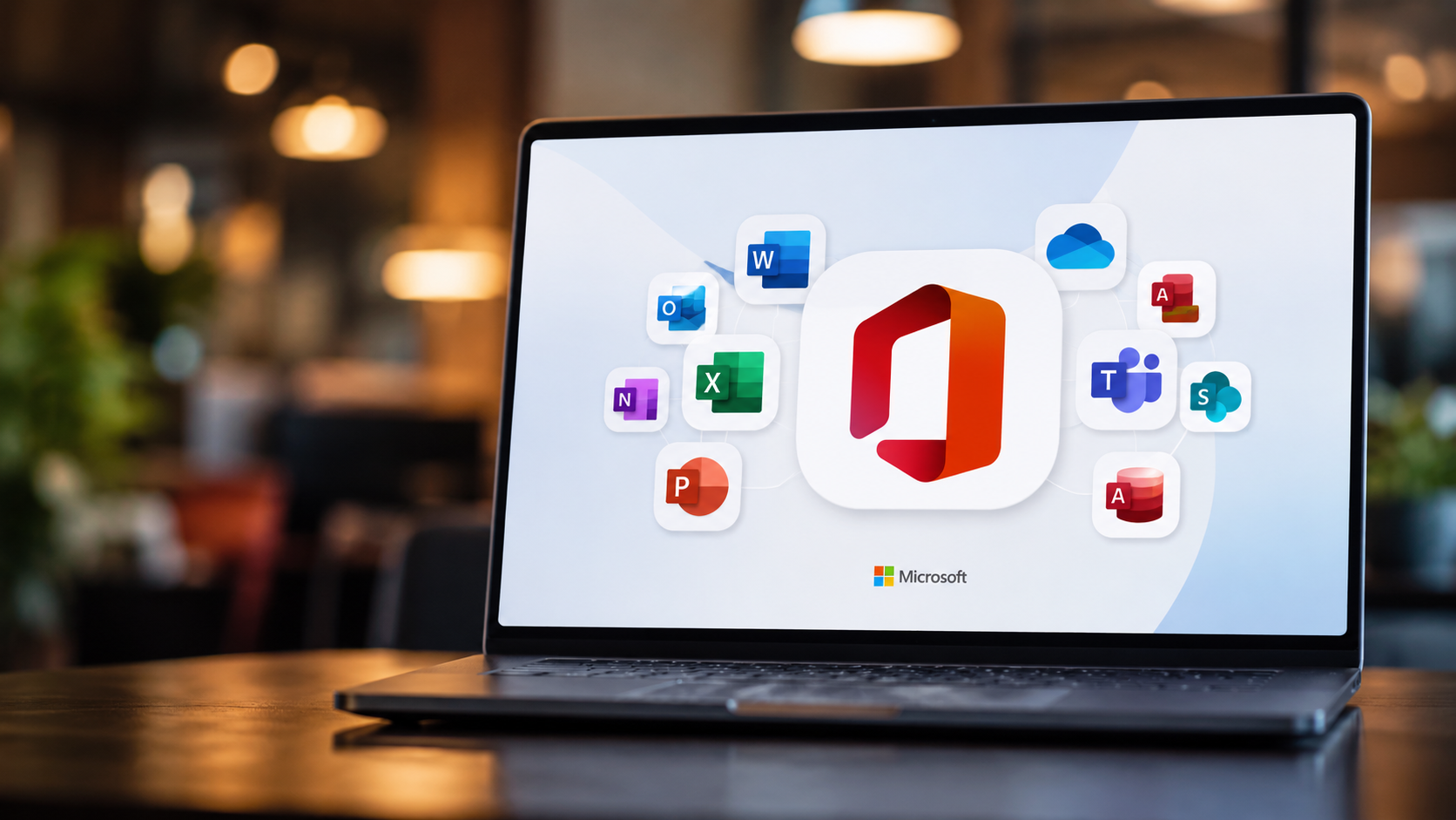 Microsoft 365 Apps auf einem Laptop